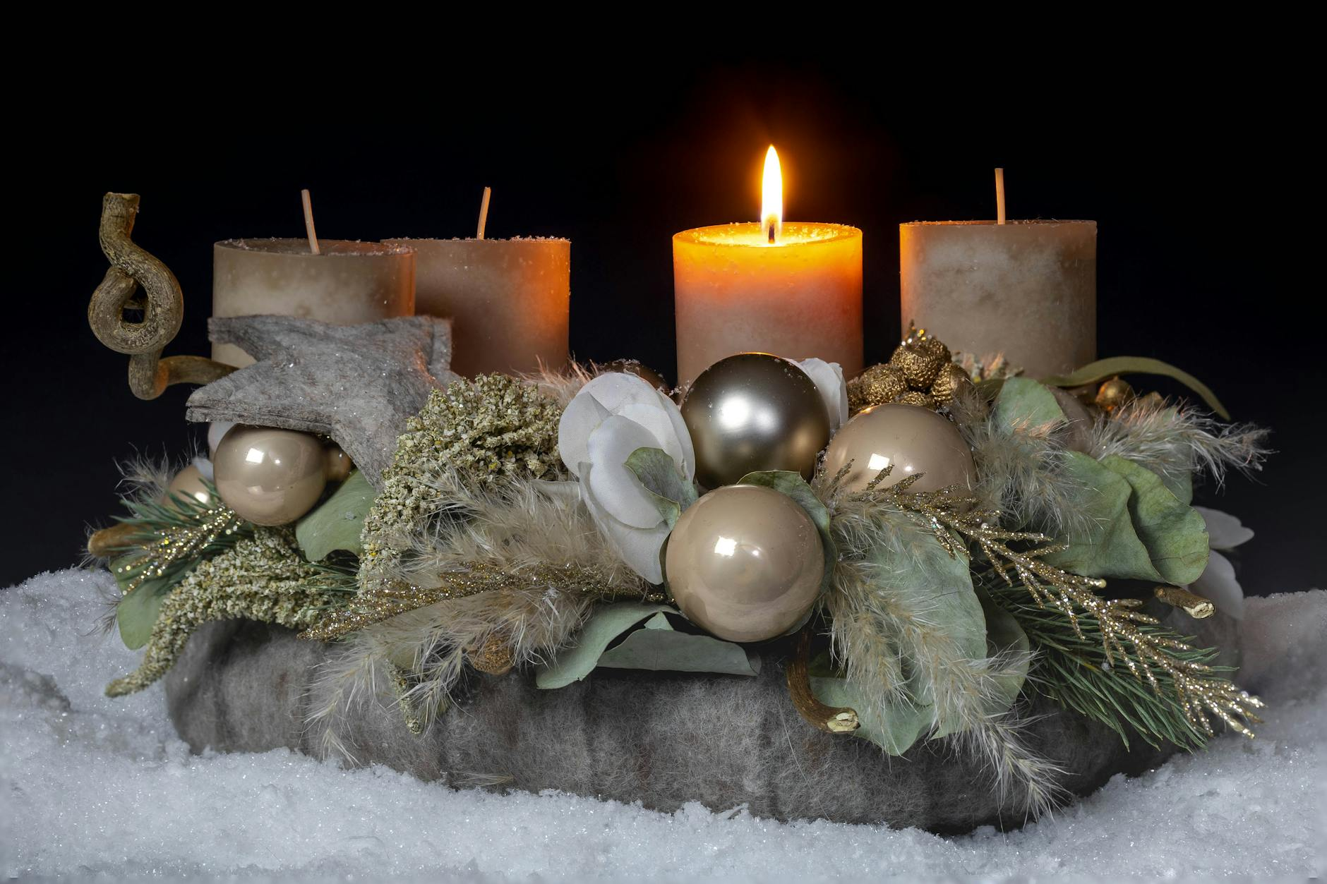 christmas decoration with candles